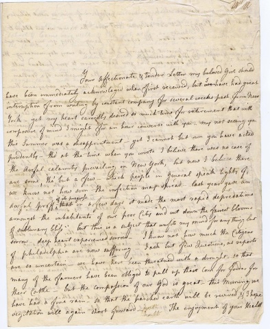 Aunt Varick Letter page 1 of 3