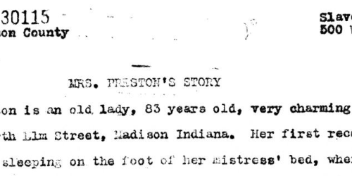 image of Text that says Mrs. Preston's Story